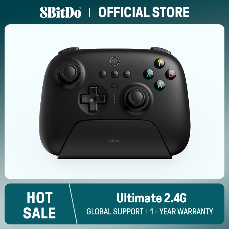 8Bitdo-Ultieme-Draadloze-2-4G-Gaming-Controller-Met-Oplaadstation-Voor-Pc-Windows-10-11-Stoomdek-Android